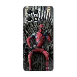 Чехол с принтом «Дэдпул на троне» для Xiaomi POCO F6
