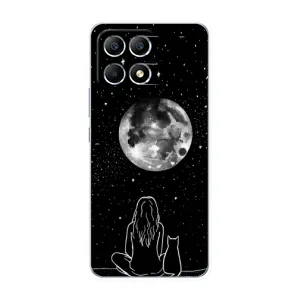 Чохол з принтом «Дівчина з котом» для Xiaomi POCO F6