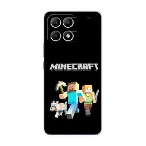 Чехол Майнкрафт на Xiaomi POCO F6 (AlphaPrint) Minecraft (герои Minecraft)