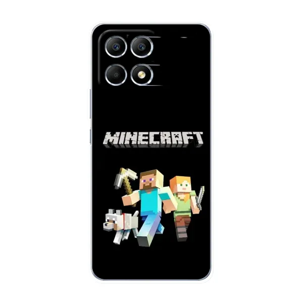 Чехол с принтом «герои Minecraft» для Xiaomi POCO F6