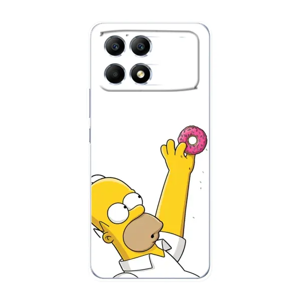 Чехол с принтом «Гомер с пончиком» для Xiaomi POCO F6 Чехол с принтом «Гомер с пончиком» для Xiaomi POCO F6