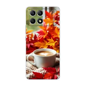 Чехол с уникальным дизайном «Осень с кофе» для Xiaomi POCO F6