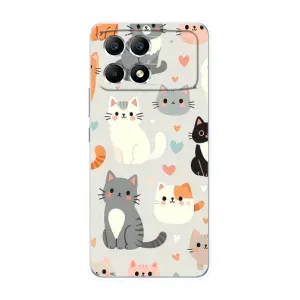 Чохол з принтом «Колаж котів» для Xiaomi POCO F6