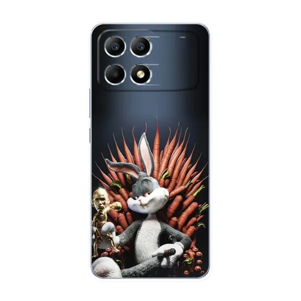 Чехол с принтом «Король Кролик» для Xiaomi POCO F6 Чехол с принтом «Король Кролик» для Xiaomi POCO F6