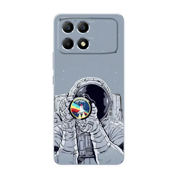 Чохол з принтом «Космонавт фото» для Xiaomi POCO F6 Чохол з принтом «Космонавт фото» для Xiaomi POCO F6