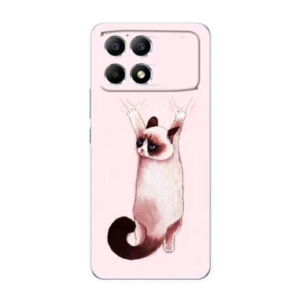 Чехол с принтом «Котик падает» для Xiaomi POCO F6