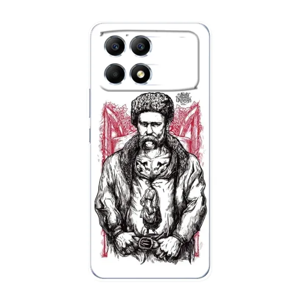 Чехол с принтом «Козак Шевченко» для Xiaomi POCO F6 Чехол с принтом «Козак Шевченко» для Xiaomi POCO F6