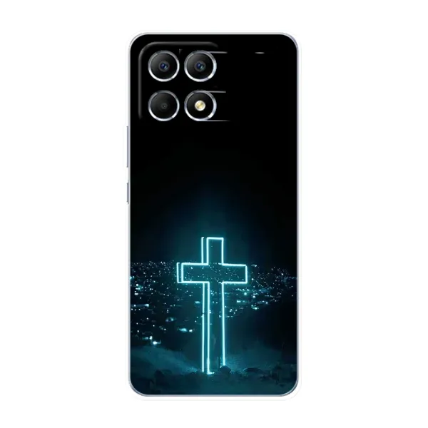 Чохол з принтом «Хрест і місто» для Xiaomi POCO F6 Чохол з принтом «Хрест і місто» для Xiaomi POCO F6