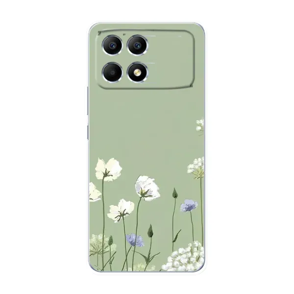 Чохол з принтом «Квіти на зеленому» для Xiaomi POCO F6