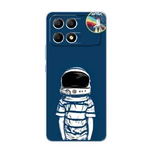 Чехол NASA для Xiaomi POCO F6 (AlphaPrint) (Мальчик в шлеме)