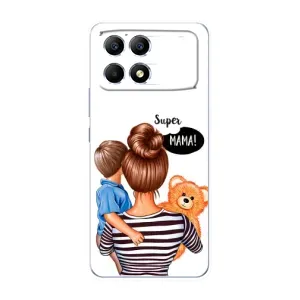 Чохол з друком для Xiaomi POCO F6 - (Мама з дитинкою) (AlphaPrint) (Мама з синочком)