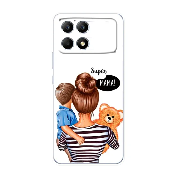 Чохол з принтом «Мама з синочком» для Xiaomi POCO F6 Чохол з принтом «Мама з синочком» для Xiaomi POCO F6