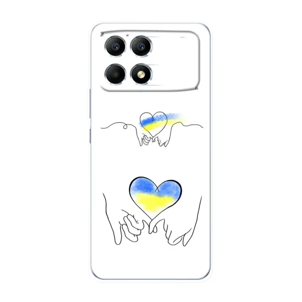 Чехол с принтом «Мир Украине» для Xiaomi POCO F6