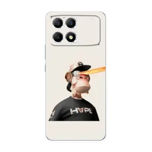 Чехлы с Обезьянами NFT для Xiaomi POCO F6 (AlphaPrint) (обезьяна NFT в очках)