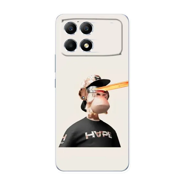 Чохол з принтом «мавпа NFT в окулярах» для Xiaomi POCO F6 Чохол з принтом «мавпа NFT в окулярах» для Xiaomi POCO F6