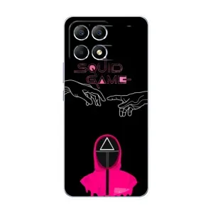 Чехол Гра в кальмара для Xiaomi POCO F6 (Минимализм Игра кальмара)