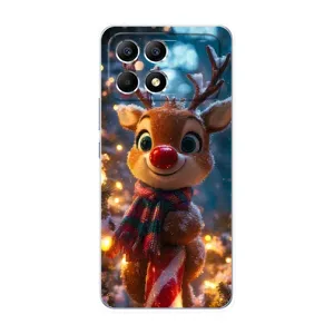 Яскравий чохол для Xiaomi POCO F6 з Зимові Оленята (Олень з шарфом)