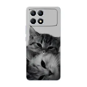 Чохол з принтом «Пара котів» для Xiaomi POCO F6