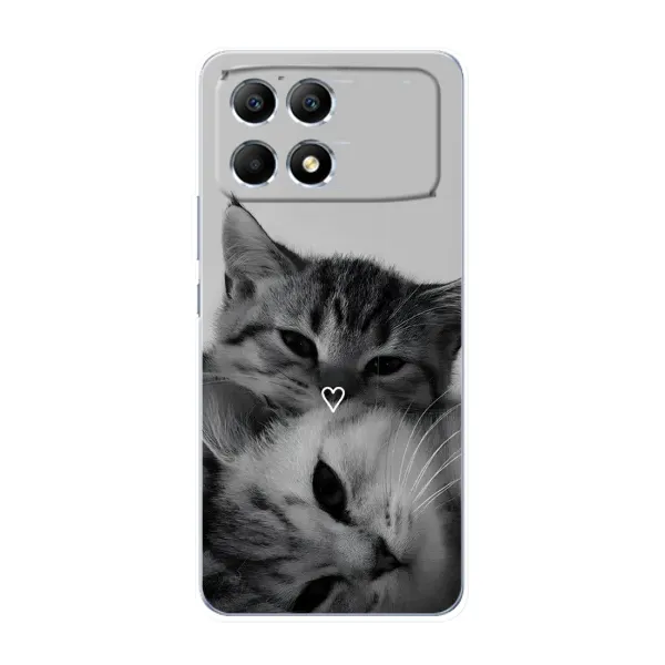 Чохол з принтом «Пара котів» для Xiaomi POCO F6 Чохол з принтом «Пара котів» для Xiaomi POCO F6