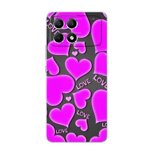 Чехол с принтом «Pink hearts» для Xiaomi POCO F6