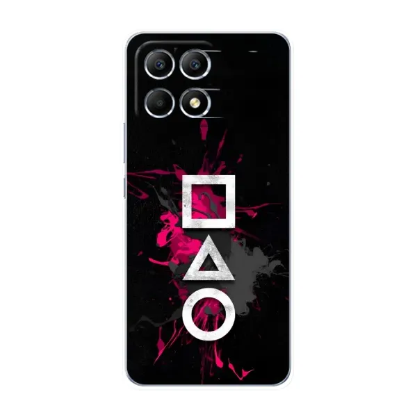 Чехол с принтом «Символы Игра кальмара» для Xiaomi POCO F6 Чехол с принтом «Символы Игра кальмара» для Xiaomi POCO F6