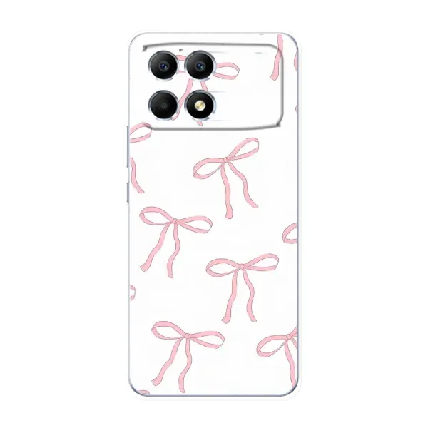 Чехол с принтом «Розовые бантики» для Xiaomi POCO F6 Чехол с принтом «Розовые бантики» для Xiaomi POCO F6