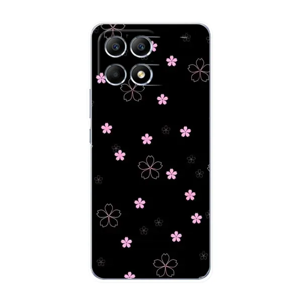 Чохол з принтом «Рожеві квіти на чорному» для Xiaomi POCO F6 Чохол з принтом «Рожеві квіти на чорному» для Xiaomi POCO F6