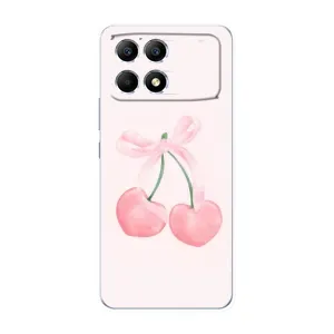 Чохол з розовим принтом для Xiaomi POCO F6 (Рожеві вишні)
