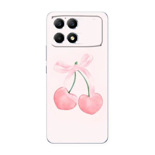 Чохол з принтом «Рожеві вишні» для Xiaomi POCO F6 Чохол з принтом «Рожеві вишні» для Xiaomi POCO F6