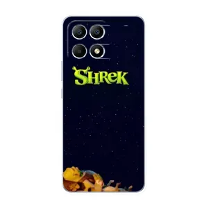 Чехол с мультфильмом Шрек на Xiaomi POCO F6 (Отдыхающий Шрек)