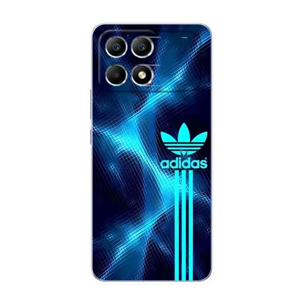 Чохол з принтом «Синій Адідас» для Xiaomi POCO F6 Чохол з принтом «Синій Адідас» для Xiaomi POCO F6