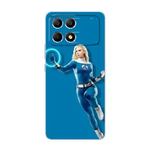 Чехол с принтом Фантастическая четверка для Xiaomi POCO F6 (Сью Сторм полет)