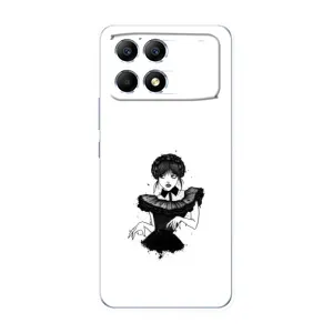 Чехлы Венсдей на Xiaomi POCO F6 Уэнсдей (AlphaPrint) (танец Уэнздей)