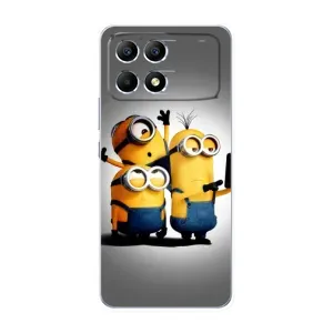 Чехол с принтом «Три миньона» для Xiaomi POCO F6