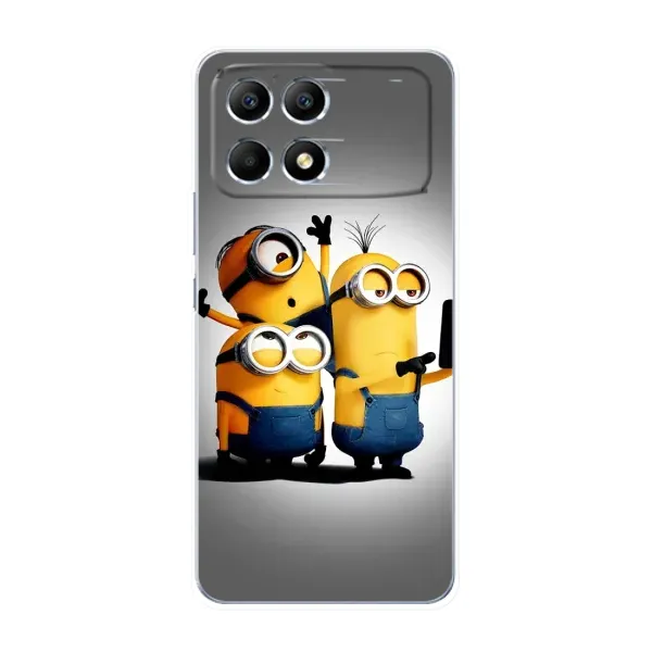 Чехол с принтом «Три миньона» для Xiaomi POCO F6 Чехол с принтом «Три миньона» для Xiaomi POCO F6