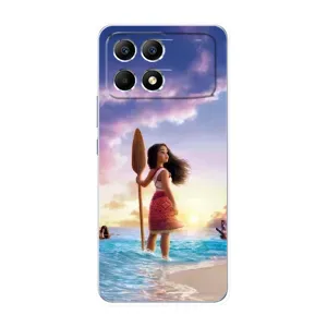 Чехол с мультфильмом Моана Xiaomi POCO F6 (Моана с веслом)