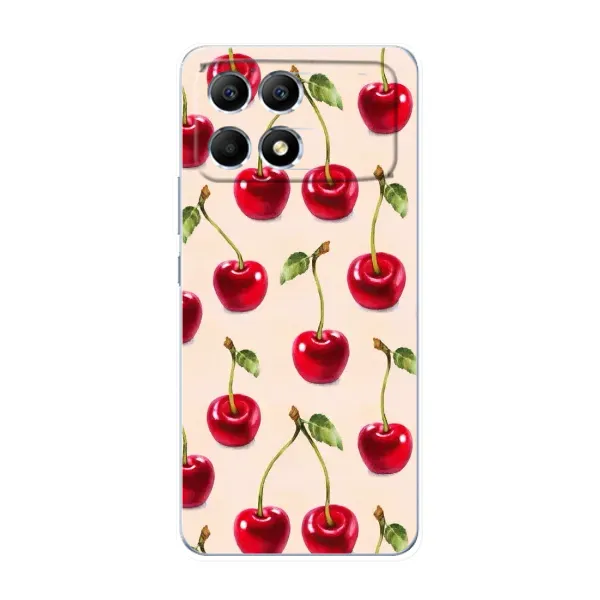 Чохол з принтом «Черешня» для Xiaomi POCO F6