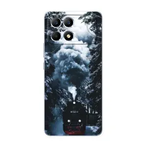 Новорічні, Святкові Чохли для Xiaomi POCO F6 - 2024 год (Зимовий потяг)