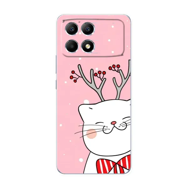 Чехол с принтом «Зимний кот» для Xiaomi POCO F6 Чехол с принтом «Зимний кот» для Xiaomi POCO F6