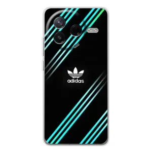 Чехлы Адидас для Xiaomi POCO F7 Pro (AlphaPrint) (Адидас с полосами)