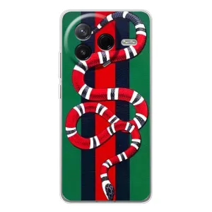Чехлы ГУЧЧИ для Поко Ф7 Про (AlphaPrint) (Gucci змия)