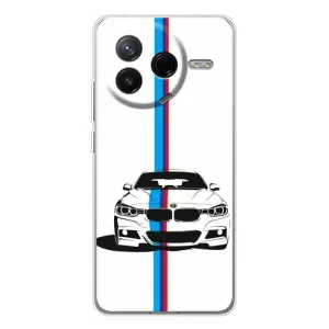 Чехол для Поко Ф7 Про - с принтом БМВ (AlphaPrint) (Машина БМВ)