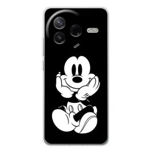 Эксклюзивный чехол для Xiaomi POCO F7 Pro (AlphaPrint - Мультяшные) (Микки на черном)