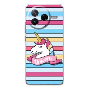 Чехол для Поко Ф7 Про - (Единорожки - Новинки) (AlphaPrint) (Unicorn)