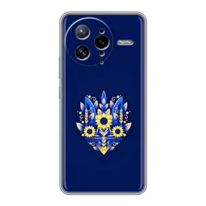 Чохли для Xiaomi POCO F7 Ultra Укр. Символіка (AlphaPrint) (Квітковий Герб)