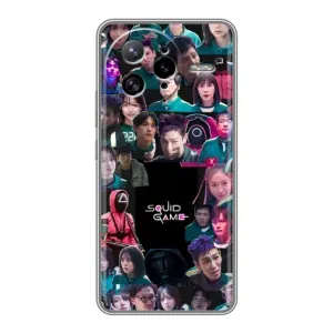 Чехол Гра в кальмара для Xiaomi POCO F7 Ultra (Коллаж Игра кальмара)