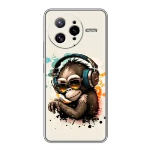 Чохол з Мавпами Xiaomi POCO F7 Ultra - (AlphaPrint) (Макака в навушниках)