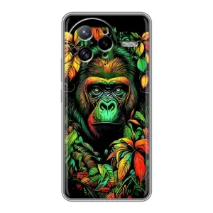 Чохол з Мавпами Xiaomi POCO F7 Ultra - (AlphaPrint) (Мавпа в квітах)