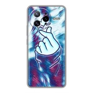 Чохол з принтом для Xiaomi POCO F7 Ultra (AlphaPrint - Знак сердечка) (Радужне серце)