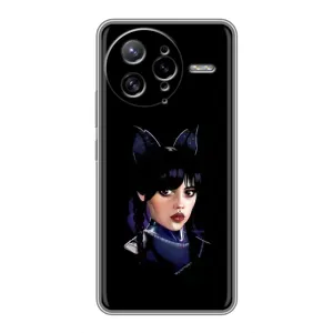 Чехлы Венсдей на Xiaomi POCO F7 Ultra Уэнсдей (AlphaPrint) (серьезная Уэнздей)